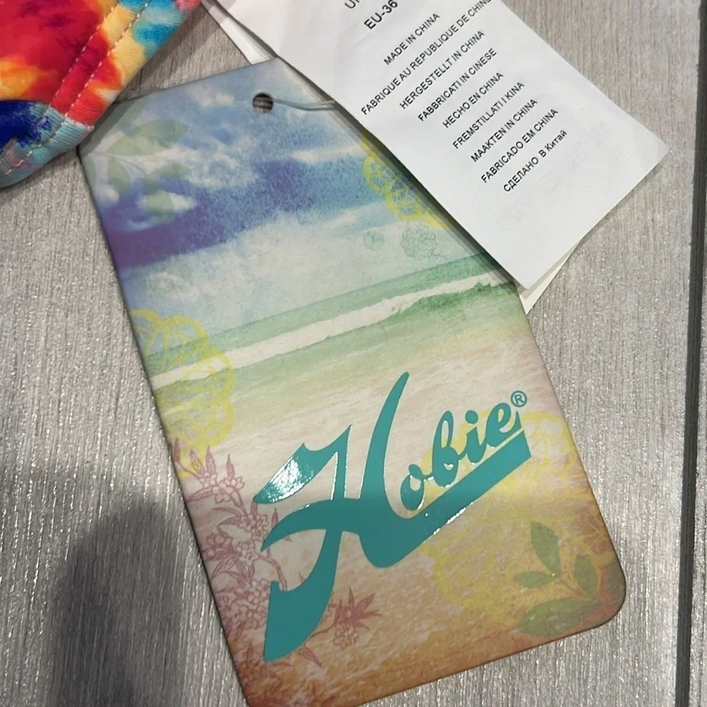 Hobie tie dye swim bikini top size small
